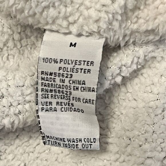 Creazioni Effeci Jacket Hoodie Black White Sherpa Lined Size Medium Winter - Picture 5 of 11